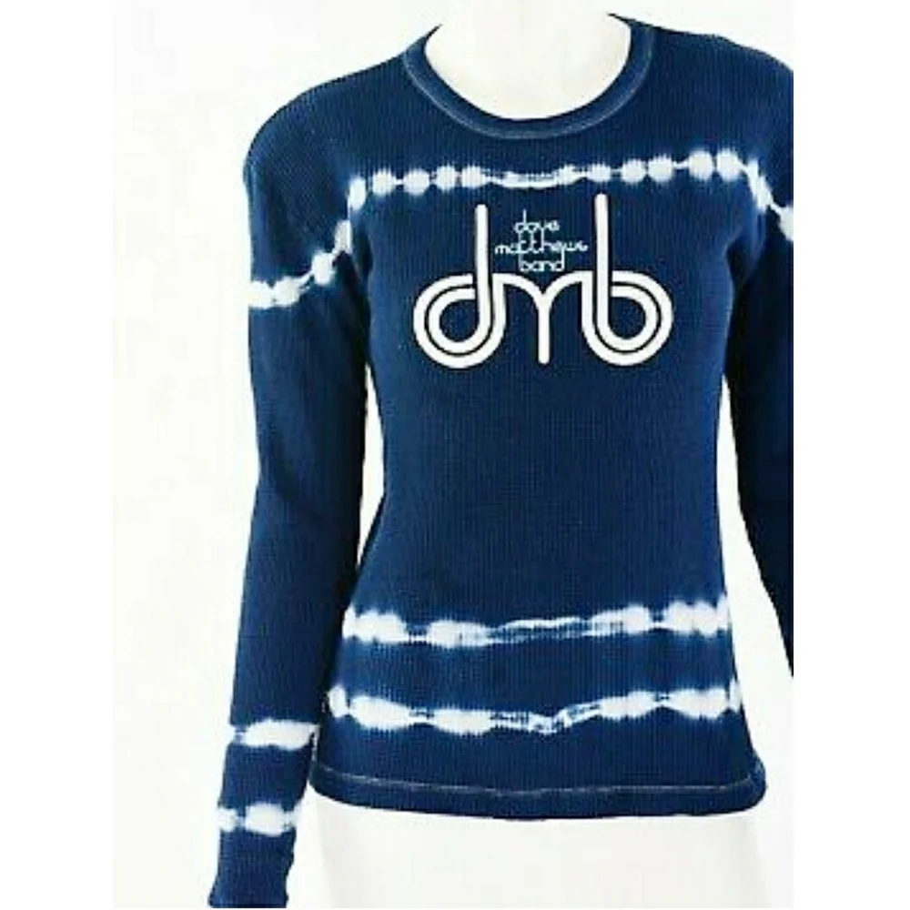 Dave Matthew's Band Tie Dye Thermal Shirt Size Lg - Picture 2 of 7